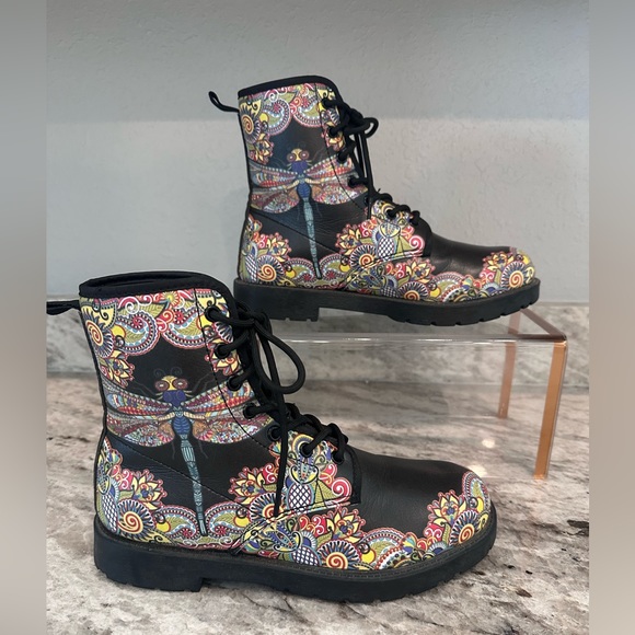 Dragonfly Henna Boot Shoes Sz 8 - Picture 2 of 9